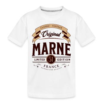Marne Département France - T-shirt bio Premium Enfant - blanc - Devant