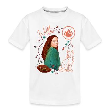 "Ein Mädchen Namens Willow" Willow Mit Fuchs Rufus - Kinder Premium Bio T-Shirt - Weiß - Vorne