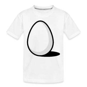 Ein Ei - Kinder Premium Bio T-Shirt - Weiß - Vorne