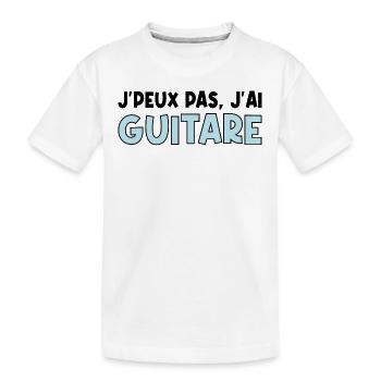 je peux pas j'ai guitare - T-shirt bio Premium Enfant - blanc - Devant