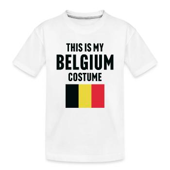C’est mon costume de Belgique - T-shirt bio Premium Enfant - blanc - Devant