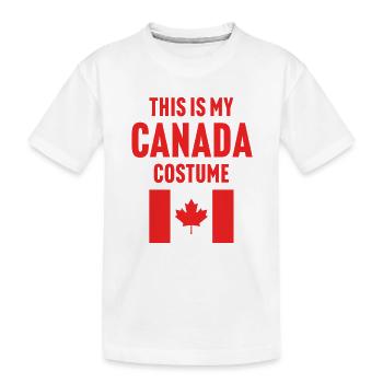 Ce costume de mon Canada - T-shirt bio Premium Enfant - blanc - Devant