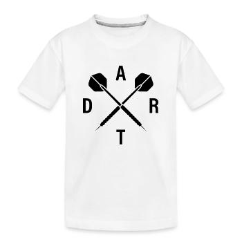 Dart Darts - Kids' Premium Organic T-Shirt - white - Front