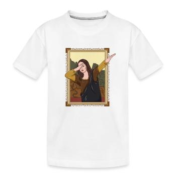 Avec Mona Lisa DAB danse professeur d’art peinture - T-shirt bio Premium Enfant - blanc - Devant