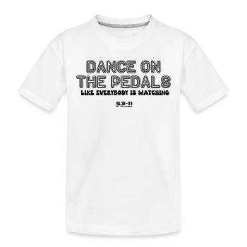 Dance on the pedals - Kids' Premium Organic T-Shirt - white - Front