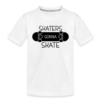 Skaters T-Shirt & Geschenkidee - Kinder Premium Bio T-Shirt - Weiß - Vorne