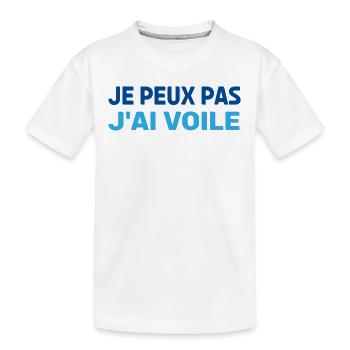 JE PEUX PAS J'AI VOILE - T-shirt bio Premium Enfant - blanc - Devant