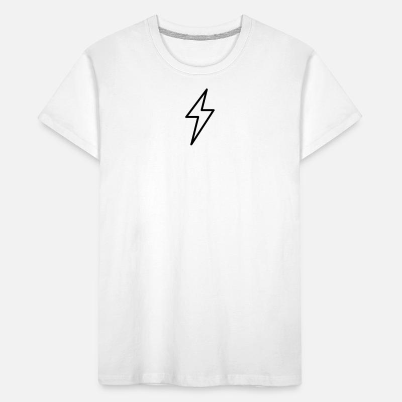 Lightning Symbol Outline Thunder Thunderstorm Kids' Premium Organic T-Shirt