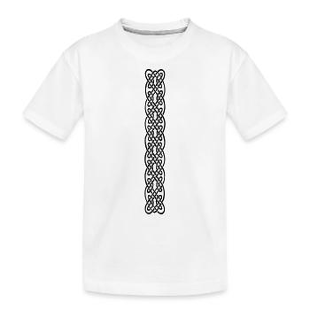 celtic-band2 - Kinder Premium Bio T-Shirt - Weiß - Vorne