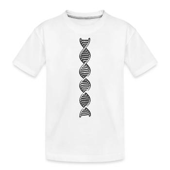 recherche dna dns génome gène science connaissances c - T-shirt bio Premium Enfant - blanc - Devant