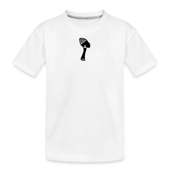 Schwarze afroamerikanische Frau - Kinder Premium Bio T-Shirt - Weiß - Vorne