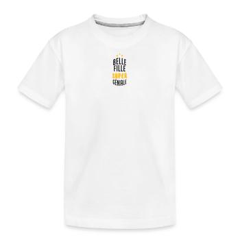 belle-fille / beau-fils / beau fils / belle fille - T-shirt bio Premium Enfant - blanc - Devant