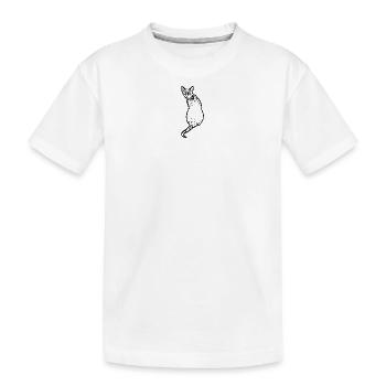Katze schwarz - Kinder Premium Bio T-Shirt - Weiß - Vorne