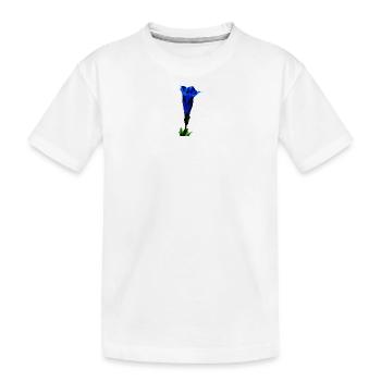 Gentiane alpine lumineuse – Art numérique - T-shirt bio Premium Enfant - blanc - Devant