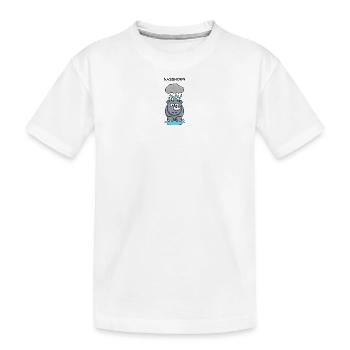 Rain Hippo Under Clouds - Kids' Premium Organic T-Shirt - white - Front