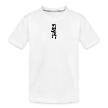 Cooles Zebra Selbstbewusst Cartoon Gelassen - Kinder Premium Bio T-Shirt - Weiß - Vorne