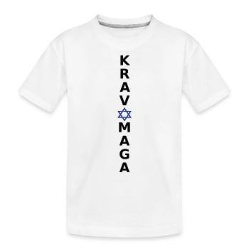 Krav Maga - Kinder Premium Bio T-Shirt - Weiß - Vorne