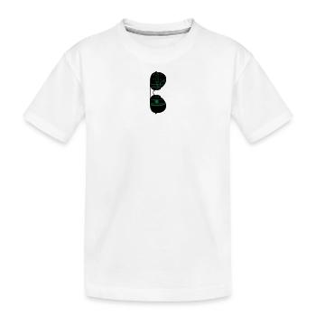 Pilotenbrille - Kinder Premium Bio T-Shirt - Weiß - Vorne