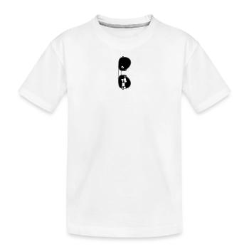 Brille mit Volleyballspielerin - Kinder Premium Bio T-Shirt - Weiß - Vorne