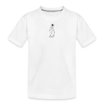 Finger heart - Kids' Premium Organic T-Shirt - white - Front