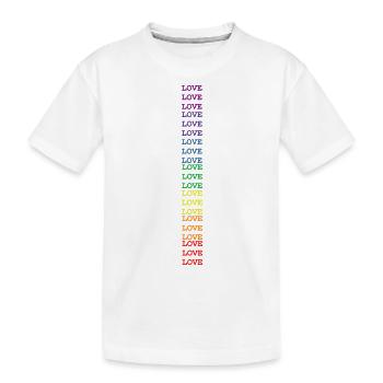 thumbnail Love vertical - Kids' Premium Organic T-Shirt - white - Front