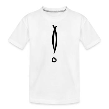 Dekoratives Ausrufezeichen. Handgezeichnet. - Kinder Premium Bio T-Shirt - Weiß - Vorne