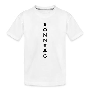 Sonntag - schwarz - Kinder Premium Bio T-Shirt - Weiß - Vorne