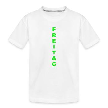 Freitag - grün - Kinder Premium Bio T-Shirt - Weiß - Vorne