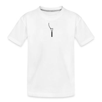 tennis racket - Kids' Premium Organic T-Shirt - white - Front
