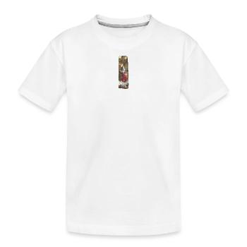 Koi-Fisch auf rustikalem Marmor - Kinder Premium Bio T-Shirt - Weiß - Vorne