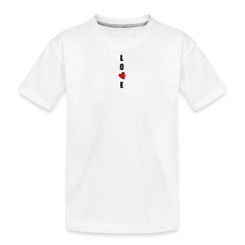 MAMA. MUTTERTAG. HERZ. SCHÖNEN MUTTERTAG - Kinder Premium Bio T-Shirt - Weiß - Vorne
