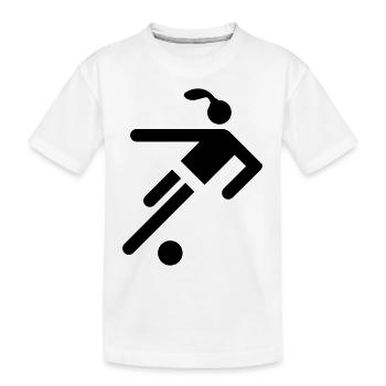 frauenfußball Fußball Frauen - Kinder Premium Bio T-Shirt - Weiß - Vorne