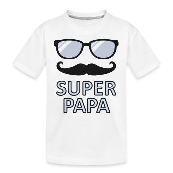 super papa - T-shirt bio Premium Enfant - blanc - Devant