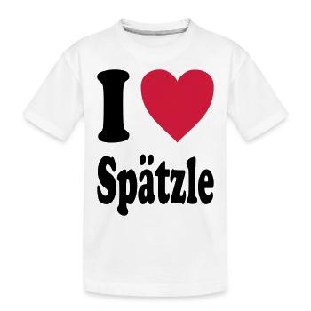 I love Spätzle (Alle Farben!) - Kinder Premium Bio T-Shirt - Weiß - Vorne