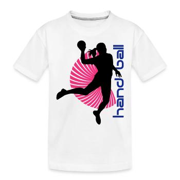 Spirale Handballerin - Kinder Premium Bio T-Shirt - Weiß - Vorne