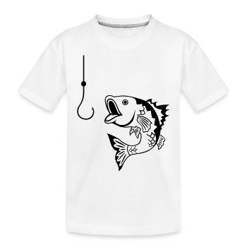 fish - Kids' Premium Organic T-Shirt - white - Front