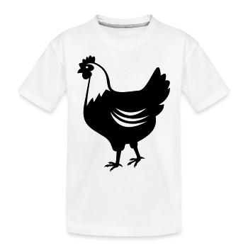 Chicken - hen - Kids' Premium Organic T-Shirt - white - Front
