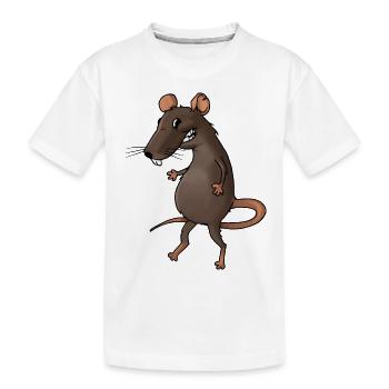 ratte rat cheese kaese animal tiere - Kinder Premium Bio T-Shirt - Weiß - Vorne