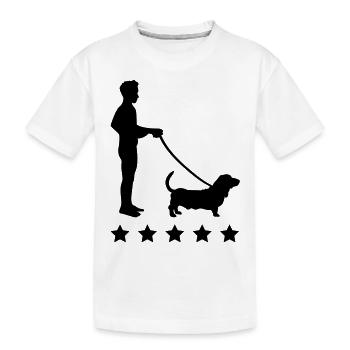 gassi_gehen_sterne_c1 - T-shirt bio Premium Enfant - blanc - Devant