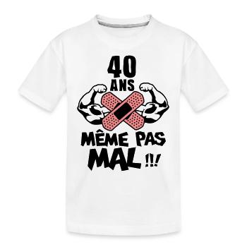 40 Jahre Geburtstag nicht einmal schlechte Muskel - Kinder Premium Bio T-Shirt - Weiß - Vorne