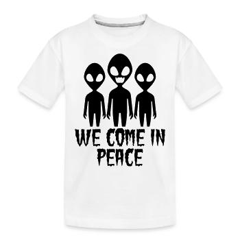 we_come_in_peace__f1 - T-shirt bio Premium Enfant - blanc - Devant
