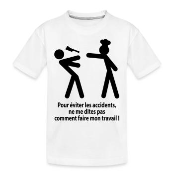 accident travail - T-shirt bio Premium Enfant - blanc - Devant