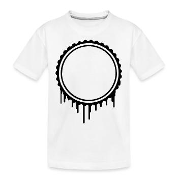 Cadre timbre Graffiti à la frontière - T-shirt bio Premium Enfant - blanc - Devant