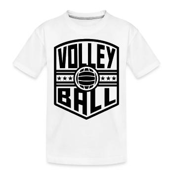 Volleyball (Wappen) - Kinder Premium Bio T-Shirt - Weiß - Vorne
