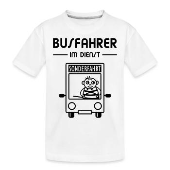 Busfahrer im Dienst - Bus - Kinder Premium Bio T-Shirt - Weiß - Vorne