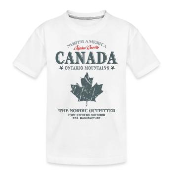 Canada -Maple Leaf - Kinder Premium Bio T-Shirt - Weiß - Vorne