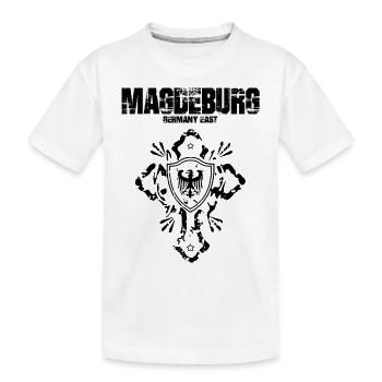 Magdeburg - Kinder Premium Bio T-Shirt - Weiß - Vorne