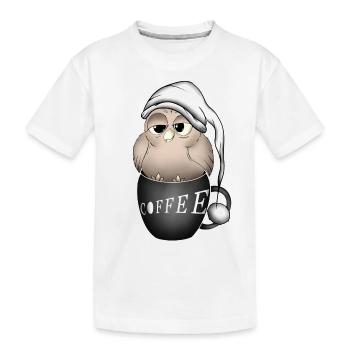 Eule - Kinder Premium Bio T-Shirt - Weiß - Vorne