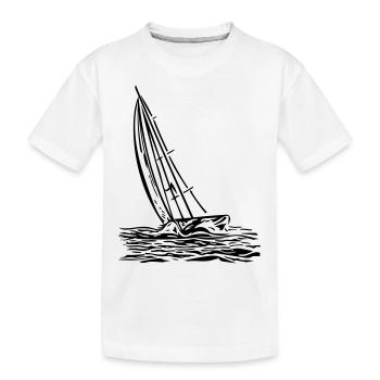 Voilier au vent - T-shirt bio Premium Enfant - blanc - Devant