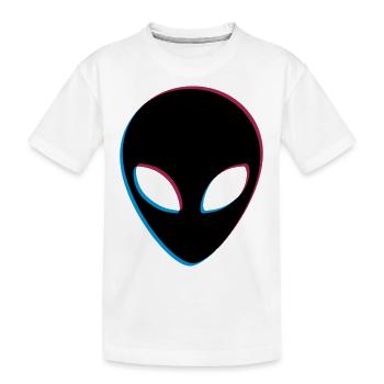 Effet 3D extraterrestre - T-shirt bio Premium Enfant - blanc - Devant
